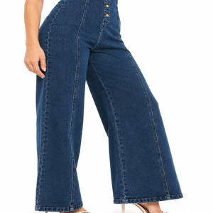Quarter Button Closure Front New Fashion Women's Jumpsuits OEM Manufacturer Customizable Women's Casual Style Jumpsuits Women - Product Image 4