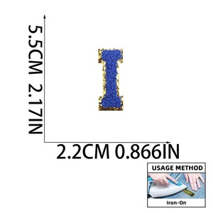 Etiqueta tejida personalizada de TPU de alta frecuencia de fábrica, etiqueta trasera de hierro, parches bordados, etiquetas, parches de alfabeto con borde cortado con láser - Product Image 4