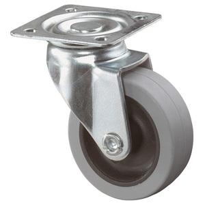 Swivel Caster Wheel 50mm Diameter 35kg Load Capacity Grey Mounting Plate by BS ROLLEN - Product Image 1