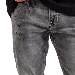<b>Mens</b> Regular Fit Stonewashed Stretch Denim <b>Jeans</b> <b>Ripped</b> Distressed Details Casual Streetwear Winter XL Daily Wear - Product Image 3