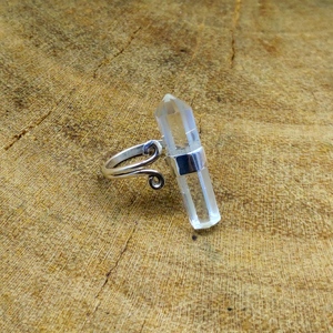 Bague en forme de crayon en argent sterling 925 massif Anneaux en pierre d'énergie Bague élégante coupe au crayon Cadeau pour anniversaire au prix de gros - Product Image 1