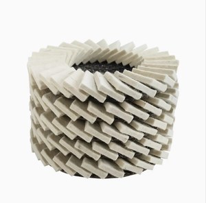 Tampons de polissage en laine blanche Meuleuse d'angle Disque de <span class=keywords><strong>ponçage</strong></span> Feutre abrasif Disque de ventilateur de polissage Disque à lamelles en laine <span class=keywords><strong>naturelle</strong></span> pour le polissage - Product Image 3