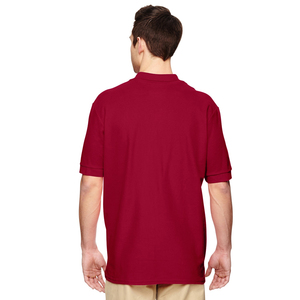 Chemises polo piqué en coton pour hommes, Chemises décontractées solides à manches courtes de coupe classique Chemises polo en jersey à col roulé pour hommes - Product Image 5
