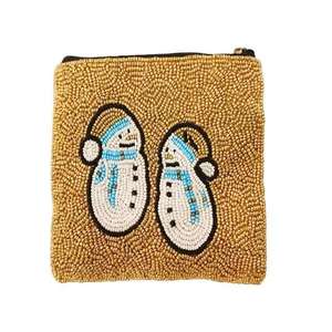 Porte-monnaie perlé haut de gamme fait main, accessoire pour femmes, pour les magasins de mode, vente en gros, fabrication, export, fourniture en tissu - Product Image 1