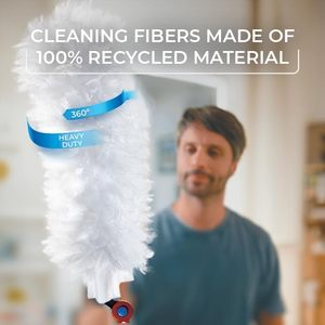 O-Cedar Flex & Catch Heavy Duty Dusting <b>Kit</b> with 15 Disposable Duster Refills | New & Improved <b>Model</b> | Extendable 3 Ft - Product Image 2