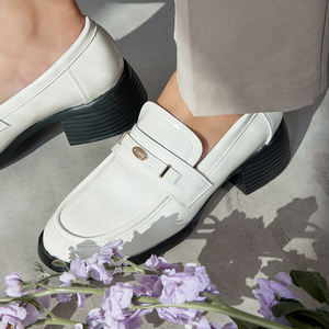 [JSHOE] Bella léger plate-forme Action cuir mocassins pour femmes semelle souple hauteur boostant chaussures décontractées bureau tenue quotidienne - Product Image 2