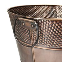Bac à glace ovale en aluminium martelé style antique pour boissons, seau à vin, refroidisseur, écologique, couleurs et logo personnalisables, pour bar et fête
