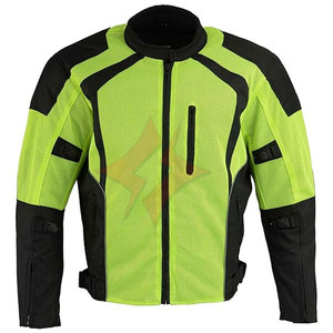 Veste de moto en Cordura pour motards, garçons, veste de protection pour la conduite, vert fluo, respirante, imperméable, blindée, course, toutes saisons - Product Image 4