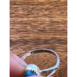 Navajo Handmade Sterling Silver <b>Turquoise</b> <b>Ring</b> Size 8.5 Boho Statement Jewelry - Product Image 5