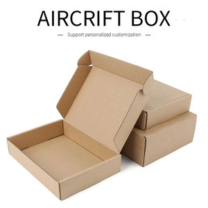 Caja de avión Kraft personalizable transporte de ropa corrugado cartón pequeño con impresión en relieve admite Logotipo de tamaño personalizado - Product Image 2
