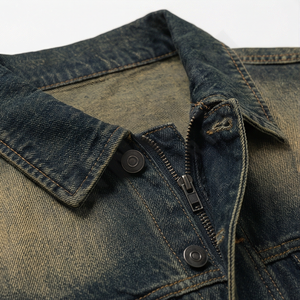 Chaqueta Vaquera para Hombre, Cuello Alto, Alta Demanda, Ropa Exterior Informal de Moda, Elegante, Duradera, Moderna, Ligera, Abrigo para Otoño, Invierno y Primavera - Product Image 4