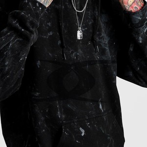 Sudaderas con capucha lavadas con ácido de moda, sudaderas con capucha de lana personalizadas de fabricante, sudaderas con capucha térmicas de gran tamaño de Terry francés desgastadas para hombres - Product Image 5