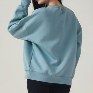 Sweat-shirts pour femmes en molleton français décontracté à col rond avec motif animal en paillettes, beige rose, logo personnalisé sur le devant, surdimensionné, vente chaude pour l'hiver - Product Image 5