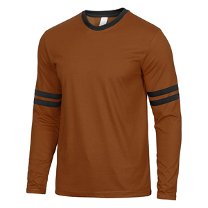 T-shirt à manches longues pour homme, col rond, en coton mélangé respirant, tee-shirt de sport décontracté, vêtements d'équipe - Product Image 6