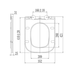Tapa de Inodoro Termoestable Blanca Brillante, Producto de la Serie Q - Product Image 6