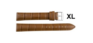 Bracelet de montre intelligent unisexe 1307XL L marron en cuir de luxe avec boucle en acier inoxydable, souple et réglable, pièces de montre - Product Image 3