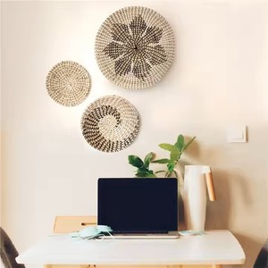 New Design Set of 3 Decorative <b>Baskets</b> for <b>Wall</b> <b>Hanging</b> Seagrass <b>Wall</b> <b>Basket</b> Decorative Suitable for Living Room Home Decor - Product Image 6