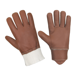 Prix de gros de la meilleure qualité gants de travail de conducteur en cuir de grain de vache sécurité accrue et gants de travail de construction confortables - Product Image 1