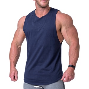 Top Brand Men's Gym Tank Top OEM Wholesale Drop Armhole Bodybuilding Sport <b>Badge</b> Custom Brand - Product Image 3