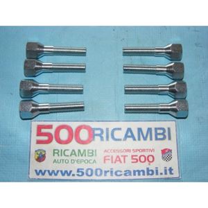 Adaptateurs de roue et entretoises pour FIAT 500 D FL R (126 1^ SERIE) 8 boulons coniques longs, boulons coniques longs, montage, entretoises - Product Image 1
