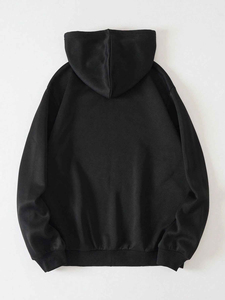 Sudadera con Capucha de Forro Polar para Hombre, 100% Algodón, con Pedrería, Corte Regular, Informal, Impermeable, Transpirable, de Alta Calidad - Product Image 2