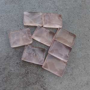 AAA + Qualité Naturel Rectangle Forme Rose Quartz Cabochon Dos Plat Calibré Pierres Précieuses En Vrac Toutes Les Tailles Disponibles pour La Vente En Gros - Product Image 3