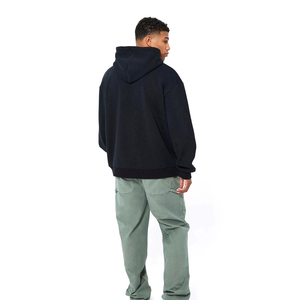 Pull-over unisexe d'hiver de haute qualité, coupe ample, avec impression en relief, col à capuche respirant, tissu personnalisé, couleur unie, offre ODM - Product Image 4