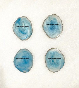 Posavasos de acrílico de pizarra de resina redonda para uso de restaurante de Hotel en casa para decoración del hogar resistente al calor posavasos de resina epoxi juegos de tapete de mesa - Product Image 6