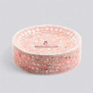 Base para Pastel Hecha a Mano con Núcleo de Bambú y Madreperla, Ecológica, para Exhibición de Pasteles y Postres, de Vietnam - Product Image 2