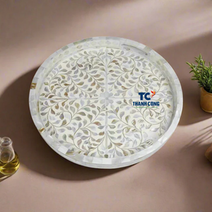 Best Selling MOTHER OF PEARL SERVING TRAY Vietnam Factory Handcrafted for <b>Ramadan</b> Table Setting and Holiday <b>Gifting</b> - Product Image 2