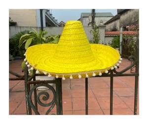 Chapeau de paille vibrant avec style mexicain unique-chapeau de paille de qualité supérieure personnalisé pour une utilisation en festival et en événement - Product Image 2