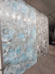 Carrelage en pierre frittée Glacier Blanc Jade Statue 1600*3200*12mm Marbre Ardoise Granit Look pour îlot de cuisine