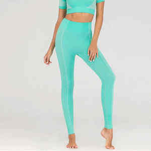 ชุดโยคะสตรีแบบไร้ตะเข็บพร้อมบราและเลกกิ้งผ้าระบายอากาศได้ชุดออกกำลังกายน้ำหนักเบาขายส่ง - Product Image 2