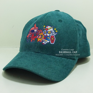 หมวกเบสบอลผ้าลูกฟูก6แผงใส่ได้ทั้งชายและหญิงปีกหมวกปีกโค้งลายการ์ตูนปักสแนปแบ็กสำหรับทุกวัยสปอร์ตเวียดนาม - Product Image 3