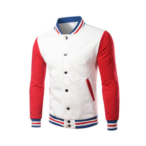 Nueva ropa de calle estilo de moda Chenille bordado Letterman invierno rompevientos Varsity chaqueta de cuero para hombres - Product Image 5