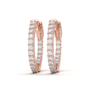Pendientes de aro Moissanite redondos de 0.25Ct OEM al por mayor pequeña sofisticación en oro de 14K - Product Image 5