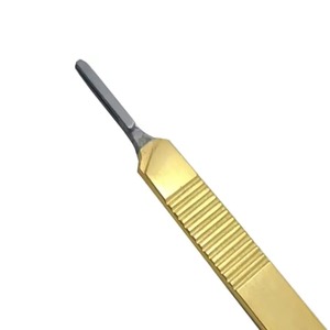 Manche de scalpel chirurgical orthopédique vétérinaire en acier inoxydable, instrument chirurgical réutilisable - Product Image 4