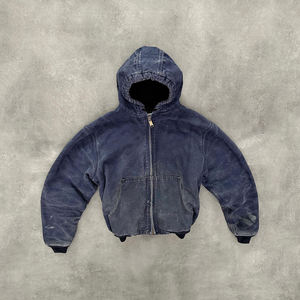 Automne à capuche Denim veste hommes Hip Hop jean manteau rétro jean veste rue décontracté Bomber vestes hommes femmes vêtements d'extérieur à capuche - Product Image 1