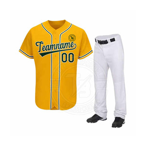 Los uniformes de béisbol más populares Diseña tu propio logotipo Uniformes de béisbol Material sólido Uniformes de béisbol para hombres - Product Image 1
