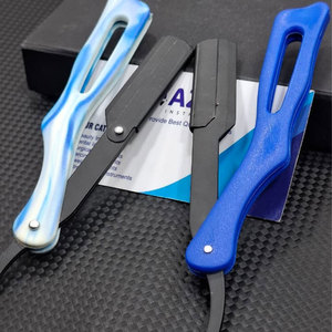 Navaja de Afeitar Profesional con Mango de Plástico, Soporte para Navaja de Afeitar, Cuchilla Desechable, Herramienta Manual para el Cabello - Product Image 2