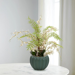 CPB2907PB - Medium Weathered Hunter Green Pumpkin <b>Pot</b> - 6.4 W x 4.5 H - Product Image 4