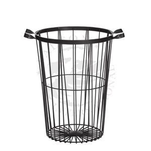 Cesta de almacenamiento decorativa de dos asas de calidad duradera multifunción ecológica de hierro negro de diseño más novedoso para el hogar y la cocina - Product Image 3