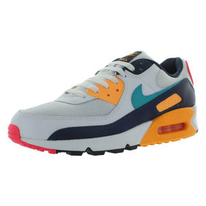 Nike Air Max 90 <b>Mens</b> <b>Shoes</b> Color: <b>White</b>/Thunder Blue/Racer Pink/Dusty Cactus 100% Authentic - Product Image 2