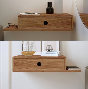 High Quality Hot Selling Hanging <b>Wall</b> <b>Mounted</b> Bedside <b>Table</b> Acacia/Mango Nightstand Custom Wood Bedside <b>Table</b> for Bedroom - Product Image 5