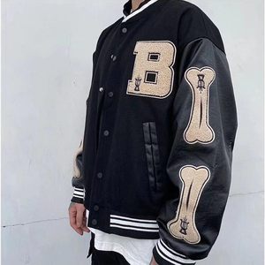 Parches de chenilla personalizados para mujer, Chaqueta estilo Varsity Letterman, ropa de calle Unisex, chaqueta de béisbol Collage Vintage - Product Image 2