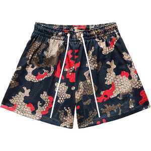 Custom Men's Gym Mesh <b>Shorts</b> 100% Polyester Mid Waist Casual Style with Sublimation & DTG Printing <b>5</b> <b>Inch</b> <b>Inseam</b> - Product Image 4