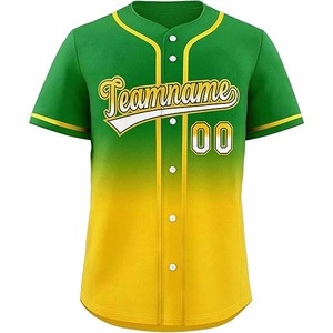 Maillots de baseball respirants avec logo personnalisé, chemises personnalisées 100% polyester avec fonction de séchage rapide pour adultes - Product Image 1