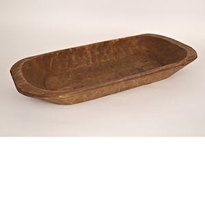 Tazón de masa de madera tallado a mano hecho a mano para velas de cera de soja Tazón de Baguette de fiesta sostenible - Product Image 1