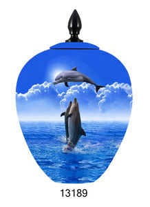 Urna de cremación de aluminio con temática de atardecer personalizada para adultos, urna para cenizas de humanos, fabricante de exportación de urnas para adultos - Product Image 4