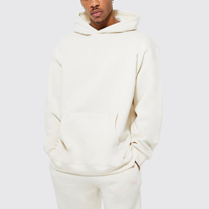 ชุดเซ็ตเสื้อฮู้ดและกางเกงวอร์มผู้ชายทรงโอเวอร์ไซส์ ผ้าหนา สำหรับฤดูหนาว สไตล์สตรีทแวร์ มีเชือกผูก พร้อมโลโก้สั่งทำได้ - Product Image 6